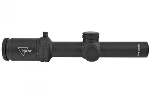 Trijicon Credo 1-4x24mm Second Focal Plane Riflescope with Red MRAD Ranging, 30mm Tube, Matte Black, Low Capped Adjusters CR424-C-2900011
