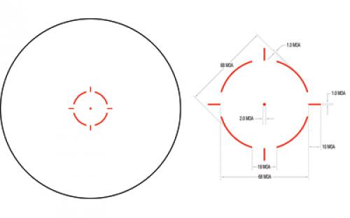 Trijicon MRO HD, Red Dot, 1X25, 68MOA Circle With 2MOA Center Dot, Black, No Mount MRO-C-2200050