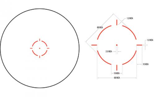 Trijicon MRO HD, Red Dot, 1X25, 68MOA Circle With 2MOA Center Dot, Black, 1/3 Co-Witness Mount MRO-C-2200053