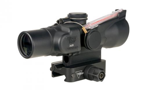 Trijicon ACOG, 2X20mm, Dual Illuminated Red Crosshair, Includes Q-LOC Mount, Matte Finish, Black TA47-C-400343