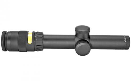 Trijicon AccuPoint 1-4x24mm Riflescope Standard Duplex Crosshair with Amber Dot, 30mm Tube, Matte Black, Capped Adjusters TR24-C-200070