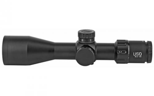US Optics TS Series Rifle Scope, 3-12X44mm, 30mm Main Tube, Second Focal Plane, 1/10 Mil Adjustments, Black, Triplex Reticle TS-12X SFP