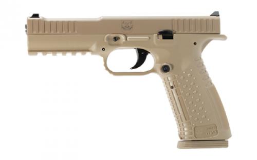 American Precision Firearms Strike One, Semi-automatic, Striker Fired, Full Size, Polymer Frame Pistol, 9MM, 5 Barrel, No Manual Safety, Cerakote Finish, Tan, 10 Rounds, 2 Magazines AFS1-9-TA-10