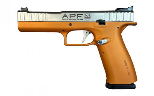 American Precision Firearms Strike One, Ergal Pro, Semi-automatic, Striker Fired, Full Size, Aluminum Frame Pistol, 9MM, 5 Barrel, No Manual Safety, Matte Finish, Orange Frame with Stainless Steel Slide, No Front Sight, Optic Ready, 17 Rounds, 2 Magazines AFS1EP-9-OR-17-OR