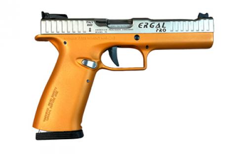 American Precision Firearms Strike One, Ergal Pro, Semi-automatic, Striker Fired, Full Size, Aluminum Frame Pistol, 9MM, 5" Barrel, No Manual Safety, Matte Finish, Orange Frame with Stainless Steel Slide, No Front Sight, Optic Ready, 17 Rounds, 2 Magazines AFS1EP-9-OR-17-OR