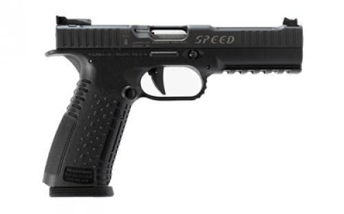 American Precision Firearms Strike One, Speed, Semi-automatic, Striker Fired, Full Size, Polymer Frame Pistol, 9MM, 5" Barrel, No Manual Safety, Matte Finish, Black, Fiber Optic Front Sight with Adjustable Rear, 10 Rounds, 2 Magazines AFS1S-9-BK-10