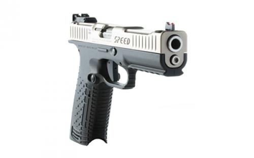 American Precision Firearms Strike One, Speed, Semi-automatic, Striker Fired, Full Size, Polymer Frame Pistol, 9MM, 5" Barrel, No Manual Safety, Matte Finish, Silver Frame and Satinless Steel Slide, Fiber Optic Front Sight with Adjustable Rear, 10 Rounds, 2 Magazines AFS1S-9-DT-10