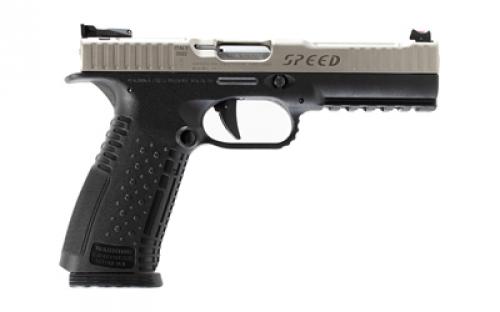 American Precision Firearms Strike One, Speed, Semi-automatic, Striker Fired, Full Size, Polymer Frame Pistol, 9MM, 5 Barrel, No Manual Safety, Matte Finish, Black Frame and Stainless Steel Slide, Fiber Optic Front Sight with Adjustable Rear, 17 Rounds, 2 Magazines AFS1S-9-DT-17