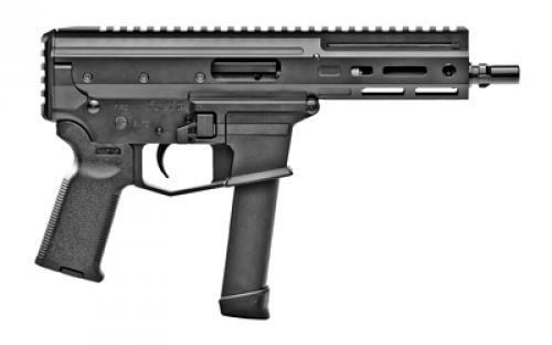 Angstadt Arms MDP-9, Semi-automatic, Pistol, 9MM, 6" 3-Lug Barrel, Black, Polymer Grip, 17 Rounds, Fits GLOCK-compatible 9MM Double Stack Magazines, Continuous Picatinny Rail, M-Lok Interface, Roller-Delayed Blowback AAMDP09P06