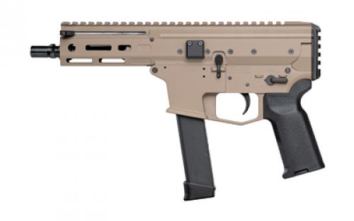 Angstadt Arms MDP-9, Semi-automatic, Pistol, 9MM, 6 3-Lug Barrel, Flat Dark Earth, Polymer Grip, 17 Rounds, Fits GLOCK-compatible 9MM Double Stack Magazines, Continuous Picatinny Rail, M-Lok Interface, Roller-Delayed Blowback AAMDP09PF6