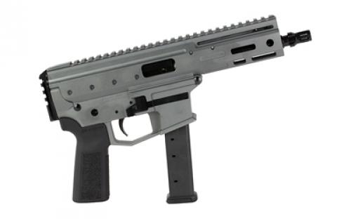 Angstadt Arms MDP-9, Semi-automatic, Pistol, 9MM, 6" 3-Lug Barrel, Gray, Polymer Grip, 17 Rounds, Fits GLOCK-compatible 9MM Double Stack Magazines, Continuous Picatinny Rail, M-Lok Interface, Roller-Delayed Blowback AAMDP09PG6