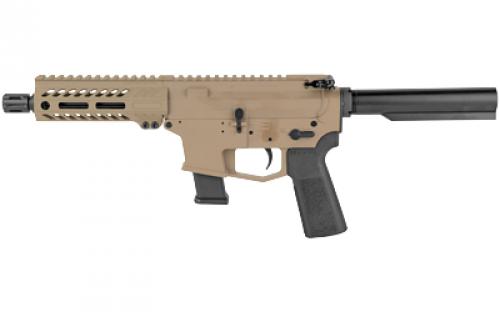 Angstadt Arms UDP-9, Semi-automatic, Pistol, 9MM, 6 Chrome Moly Barrel, Cerakote Finish, Flat Dark Earth, Magpul K2 Grip, Angstadt Arms 5.5 Free Float M-LOK Handguard, A2 Flash Suppressor, Accepts Glock Style Magazines, 17 Rounds, 1 Magazine AAUDP09PF6