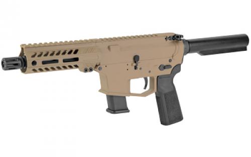 Angstadt Arms UDP-9, Semi-automatic, Pistol, 9MM, 6" Chrome Moly Barrel, Cerakote Finish, Flat Dark Earth, Magpul K2 Grip, Angstadt Arms 5.5" Free Float M-LOK Handguard, A2 Flash Suppressor, Accepts Glock Style Magazines, 17 Rounds, 1 Magazine AAUDP09PF6