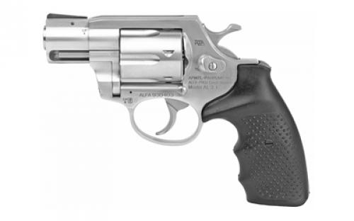 Armscor AL3.1, Revolver, Double Action/Single Action, Medium Frame, 357 Magnum, 2 Barrel, Steel, Stainless Finish, Rubber Grip, Fixed Sights, 6 Rounds 3520S