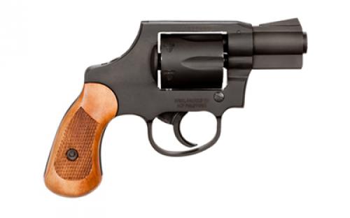 Armscor M206 Spurless, Revolver, Double Action, 38 Special, 2 Barrel, Steel, Parkerized Finish, Black, Wood Grips, Fixed Sights, 6 Rounds 51280