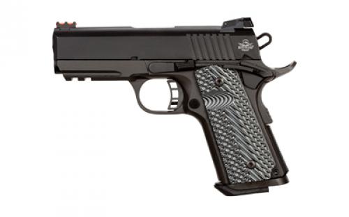 Armscor Tac Ultra CS, 1911, Semi-automatic, Metal Frame Pistol, Officer Size, 45ACP, 3.5" Barrel, Steel, Parkerized Finish, Black, G10 Grips, Adjustable Sights, 7 Rounds, 1 Magazine 51470