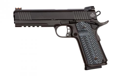 Armscor Tac Ultra FS, 1911, Semi-automatic, Metal Frame Pistol, Full Size, 45ACP, 5 Barrel, Steel, Parkerized Finish, Black, G10 Grips, Adjustable Sights, 8 Rounds, 1 Magazine, Picatinny Rail, Full Length Guide Rod 51485