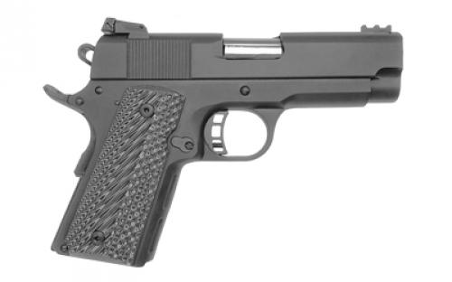 Armscor Rock Ultra CS-L Combo, 1911, Semi-automatic, Metal Frame Pistol, Compact, 9MM, 3.6" Barrel, Steel, Parkerized Finish, Black, G10 Grips, Adjustable Sights, 8 Rounds, 1 Magazine, Drop-in 22TCM9R Accessory Barrel 56633