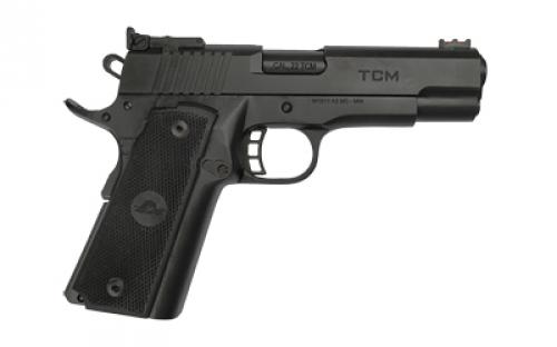 Armscor TCM Standard MS 22TCM, 1911, Semi-automatic, Metal Frame Pistol, Commander Size, 22TCM, 4.3" Barrel, Steel, Armor Lube PECVD Finish, Black, Polymer Grips, Fiber Optic Front/Adjustable Rear Sight, 17 Rounds, 2 Magazines 56878