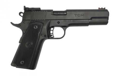 Armscor TCM Standard FS 22TCM, 1911, Semi-automatic, Metal Frame Pistol, Full Size, 22TCM, 5" Barrel, Steel, Armor Lube PECVD Finish, Black, Polymer Grips, Fiber Optic Front/Adjustable Rear Sight, 17 Rounds, 2 Magazines 56879