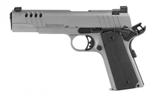 Auto Ordnance 1911, Semi-automatic, Metal Frame Pistol, 45ACP, 5 Barrel, Steel, Cerakote Finish, Savage Stainless, Rubber Grips, Night Sights, 7 Rounds, 1 Magazine 1911TCAC6N