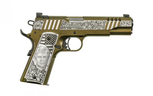 Auto Ordnance Trump Rally Cry 1911, Semi-automatic, Full Size, 45ACP, 5" Barrel, Aluminum Engraved Grips, Night Sights, 7 Rounds, 1 Magazine 1911TCAC12N