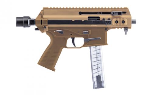 B&T APC9K PRO, Semi-automatic, Pistol, 9MM, 4.3 Threaded Barrel, Cerakote Finish, Tan, 30 Rounds, 1 Magazine, Telescopic Brace Adapter BT-361765-02-CT