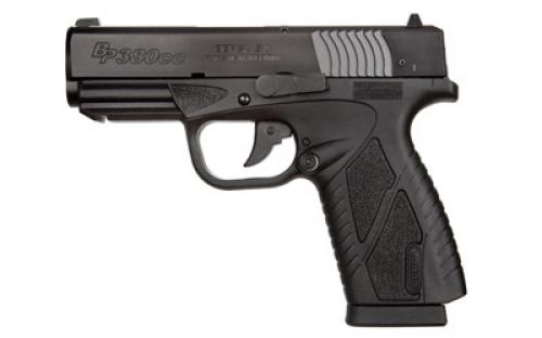 Bersa Concealed Carry, Double Action Only, Semi-automatic, Polymer Frame Pistol, 380ACP, 3.3 Barrel, Matte Finish, Black, Fixed Sights, 8 Rounds, 1 Magazine BP380MCC