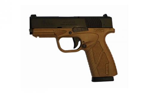 Bersa Concealed Carry, Double Action Only, Semi-automatic, Polymer Frame Pistol, Compact, 9MM, 3.3 Barrel, Matte Finish, Flat Dark Earth, Fixed Sights, 8 Rounds, 1 Magazine BP9DECC