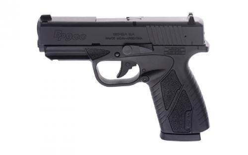 Bersa BP CC, Double Action Only, Semi-automatic, Polymer Frame Pistol, Compact, 9MM, 3.3 Barrel, Matte Finish, Black, Fixed Sights, No Thumb Safety, 8 Rounds, 1 Magazine, Includes Crimson Trace Red Dot BP9MCCL