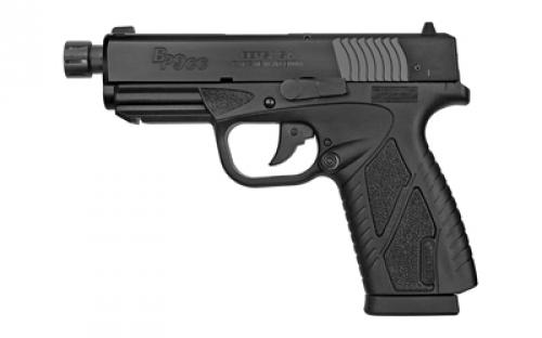 Bersa Concealed Carry, Double Action Only, Semi-automatic, Polymer Frame Pistol, Compact, 9MM, 4 Threaded Barrel, Matte Finish, Black, Fixed Sights, 8 Rounds, 1 Magazine BP9MCCX