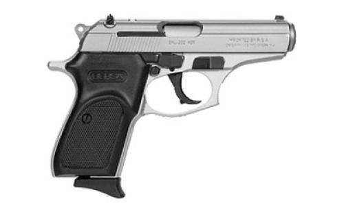 Bersa Thunder, Double Action/Single Action, Semi-automatic, Metal Frame Pistol, Compact, 380ACP, 3.5" Barrel, Alloy, Nickel Finish, Polymer Grips, Fixed Sights, 8 Rounds, 1 Magazine T380NKL8