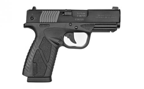 Bersa Concealed Carry, Double Action Only, Semi-automatic, Polymer Frame Pistol, Compact, 9MM, 3.2" Barrel, Matte Finish, Black, Fixed Sights, 8 Rounds, 1 Magazine BP9MCC