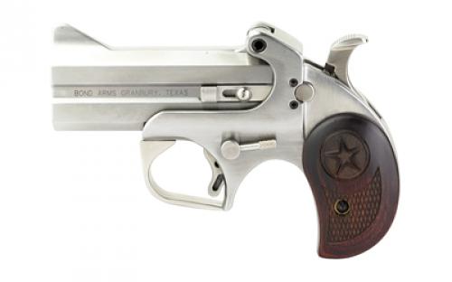 Bond Arms Century 2000, Derringer, 357 Magnum/38 Special, 3.5 Barrel, Steel, Stainless Finish, Rosewood Grips, Fixed Sights, 2 Rounds, With Trigger Guard BAC2K35738