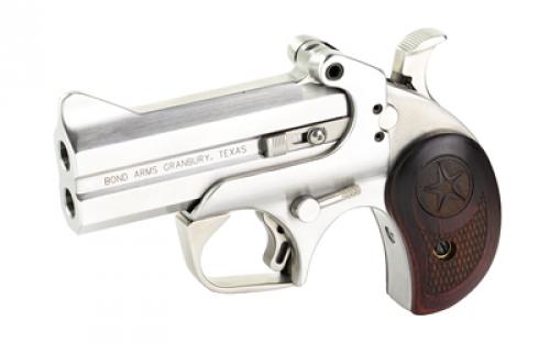 Bond Arms Century 2000, Derringer, 357 Magnum/38 Special, 3.5" Barrel, Steel, Stainless Finish, Rosewood Grips, Fixed Sights, 2 Rounds, With Trigger Guard BAC2K35738