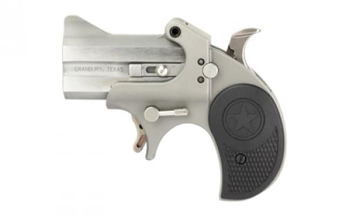 Bond Arms Rawhide, Derringer, 22 LR, 2.5 Barrel, Stainless Steel, Rough and Tumble Finish, Silver, Nylon Grips, Fixed Sights, Manual Safety, 2 Rounds BARH-22LR