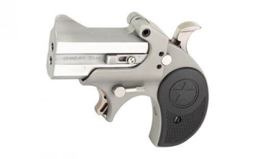 Bond Arms Rawhide, Derringer, 22 LR, 2.5" Barrel, Stainless Steel, Rough and Tumble Finish, Silver, Nylon Grips, Fixed Sights, Manual Safety, 2 Rounds BARH-22LR