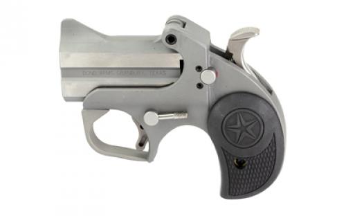 Bond Arms Roughneck, Derringer, 45ACP, 2.5 Barrel, Steel, Silver, Rubber Grips, Fixed Sights, 2 Rounds, With Trigger Guard BARN-45ACP