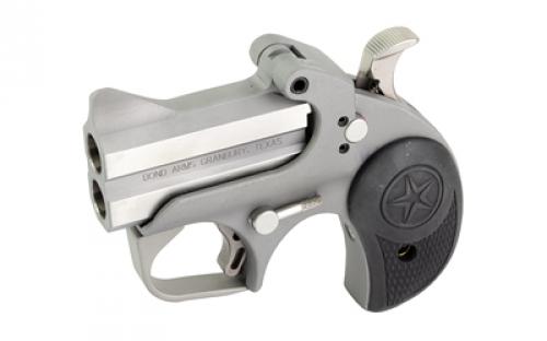 Bond Arms Roughneck, Derringer, 45ACP, 2.5" Barrel, Steel, Silver, Rubber Grips, Fixed Sights, 2 Rounds, With Trigger Guard BARN-45ACP