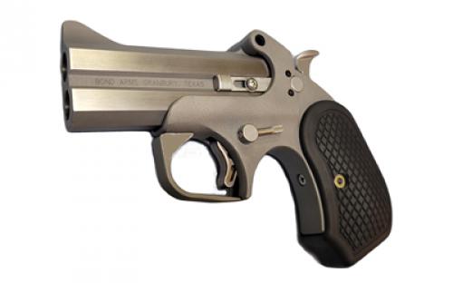 Bond Arms Rowdy XL, Derringer, Sub-Compact, 410 Bore/45 Long Colt, 3.5" Barrel, 3" Chamber, Fixed Sights, Silver, 2 Rounds BARWXL-45-410