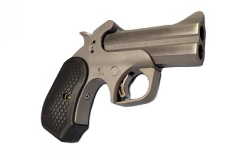 Bond Arms Rowdy XL, Derringer, Sub-Compact, 410 Bore/45 Long Colt, 3.5" Barrel, 3" Chamber, Fixed Sights, Silver, 2 Rounds BARWXL-45-410