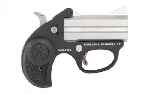 Bond Arms Stinger, Derringer, 380ACP, 3" Barrel, Aluminum, Silver, Rubber Grips, Fixed Sights, 2 Rounds, With Trigger Guard BASL-380ACP