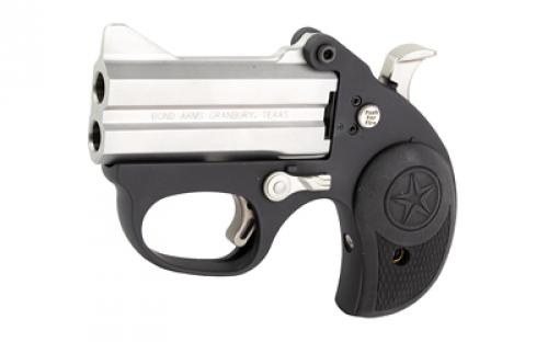 Bond Arms Stinger, Derringer, 380ACP, 3" Barrel, Aluminum, Silver, Rubber Grips, Fixed Sights, 2 Rounds, With Trigger Guard BASL-380ACP