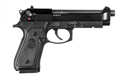 Beretta M9-A1, Double Action/Single Action, Semi-automatic, Metal Frame Pistol, 22LR, 4.9" Barrel, Anodized Finish, Black, 3 Dot Sights, Manual Safety, 15 Rounds, 1 Magazine J90A1M9A1F19