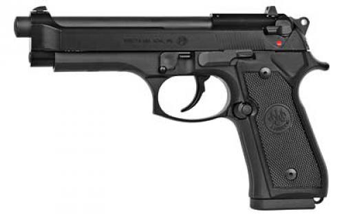 Beretta M9, Double Action/Single Action, Semi-automatic, Metal Frame Pistol, Full Size, 22LR, 4.9" Barrel, Alloy, Matte Finish, Black, 15 Rounds, 1 Magazine J90A1M9F19