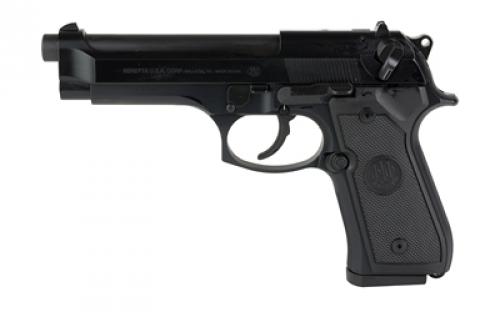 Beretta 92FS, Double Action/Single Action, Semi-automatic, Metal Frame Pistol, 9MM, 4.9 Barrel, Alloy, Matte Blued Finish, Plastic Grips, 3 Dot Sights, Ambidextrous Safety, 15 Rounds, 2 Magazines J92F300M