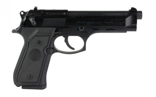 Beretta 92FS, Double Action/Single Action, Semi-automatic, Metal Frame Pistol, 9MM, 4.9" Barrel, Alloy, Matte Blued Finish, Plastic Grips, 3 Dot Sights, Ambidextrous Safety, 15 Rounds, 2 Magazines J92F300M