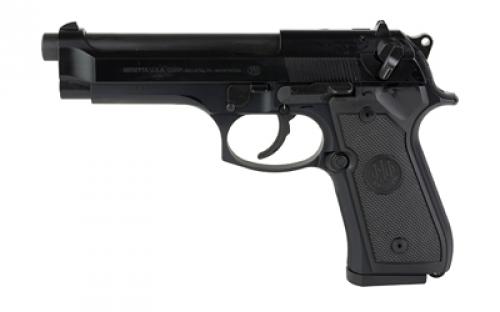 Beretta 92FS, Double Action/Single Action, Semi-automatic, Metal Frame Pistol, Full Size, 9MM, 4.9 Barrel, Anodized Finish, Black, Ambidextrous Decocker/Safety, White 3 Dot Sights, 10 Rounds, 2 Magazines J92F300