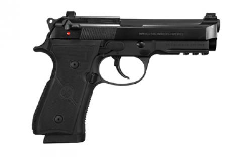 Beretta 92X RDO GR Centurion, Double Action/Single Action, Semi-automatic, Mid Size, Metal Frame Pistol, 9MM, 4.25" Barrel, Aluminum, Black Anodized, Polymer Grip, Fixed Front Sights, Decocker, 15 Rounds, 2 Magazines, Front Picatinny Rail, Optic Ready J92QR915G70