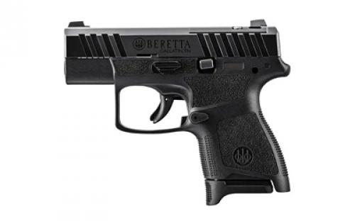 Beretta APX A1 Compact, Striker Fired, Semi-automatic, Polymer Frame Pistol, Compact, 9MM, 3.7 Barrel, Matte Finish, Black, Optics Ready, Trigger Safety, Front Fiber Optic Sight and Black Rear, 10 Rounds, 2 Magazines JAXA1C910FO